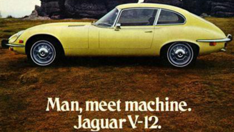 Jaguar E-Type classic advertisement