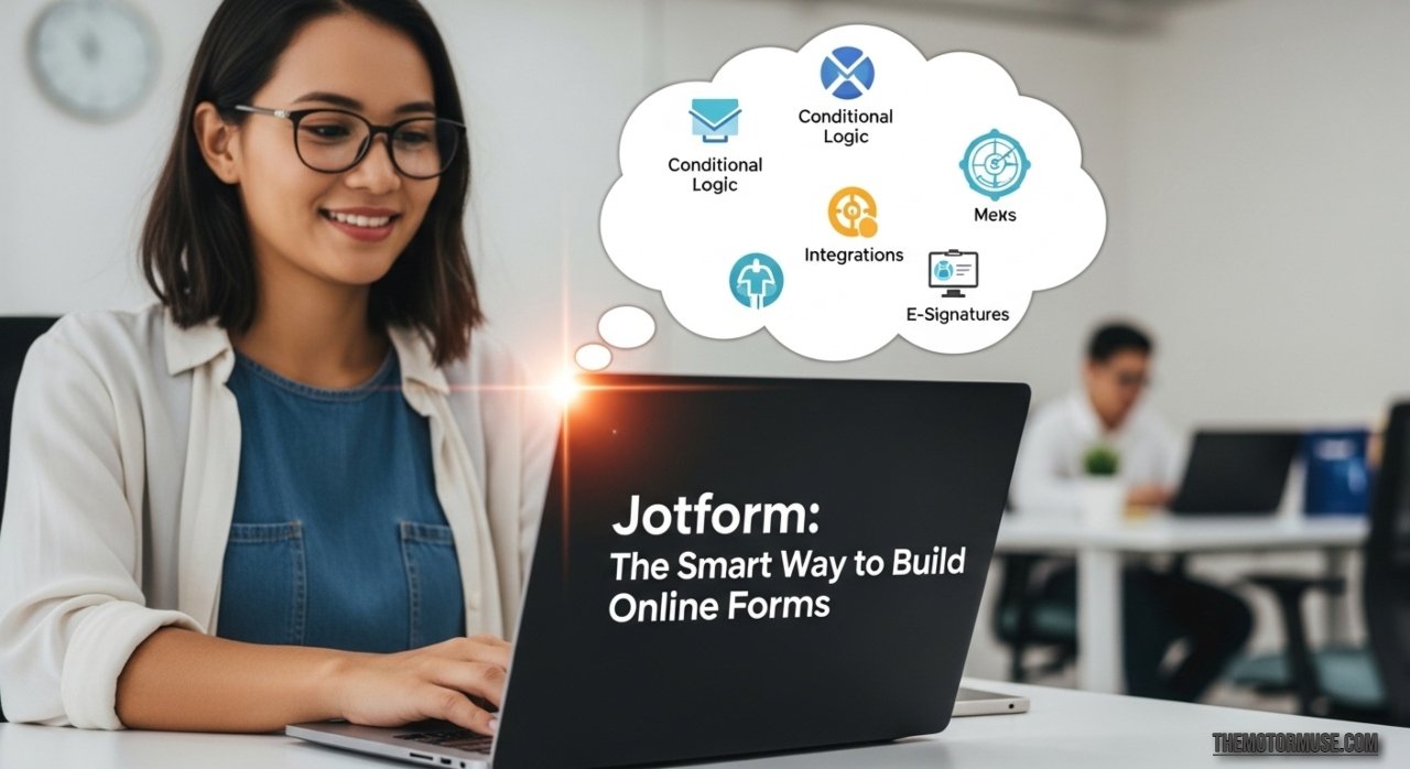 Jotform dashboard showing online form builder interface