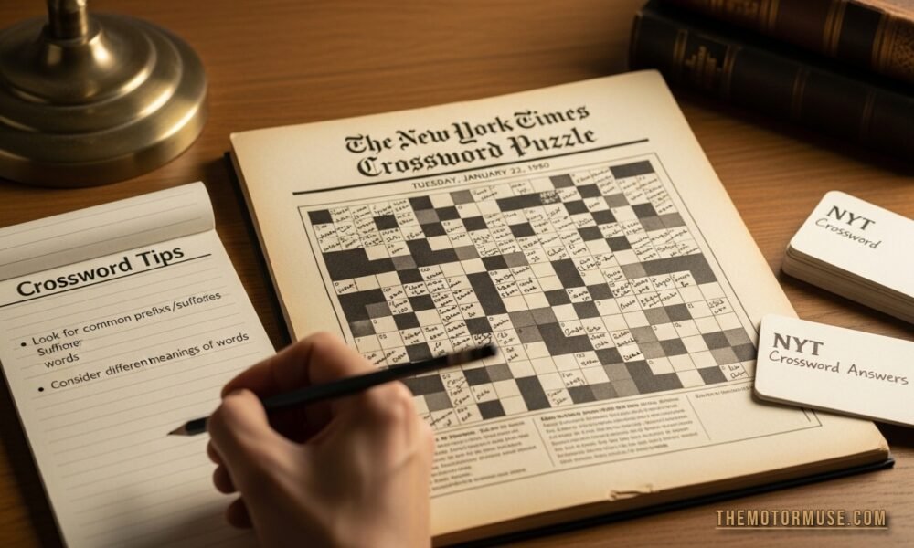 Recently Dated NYT Crossword puzzle grid filled with clues and answers