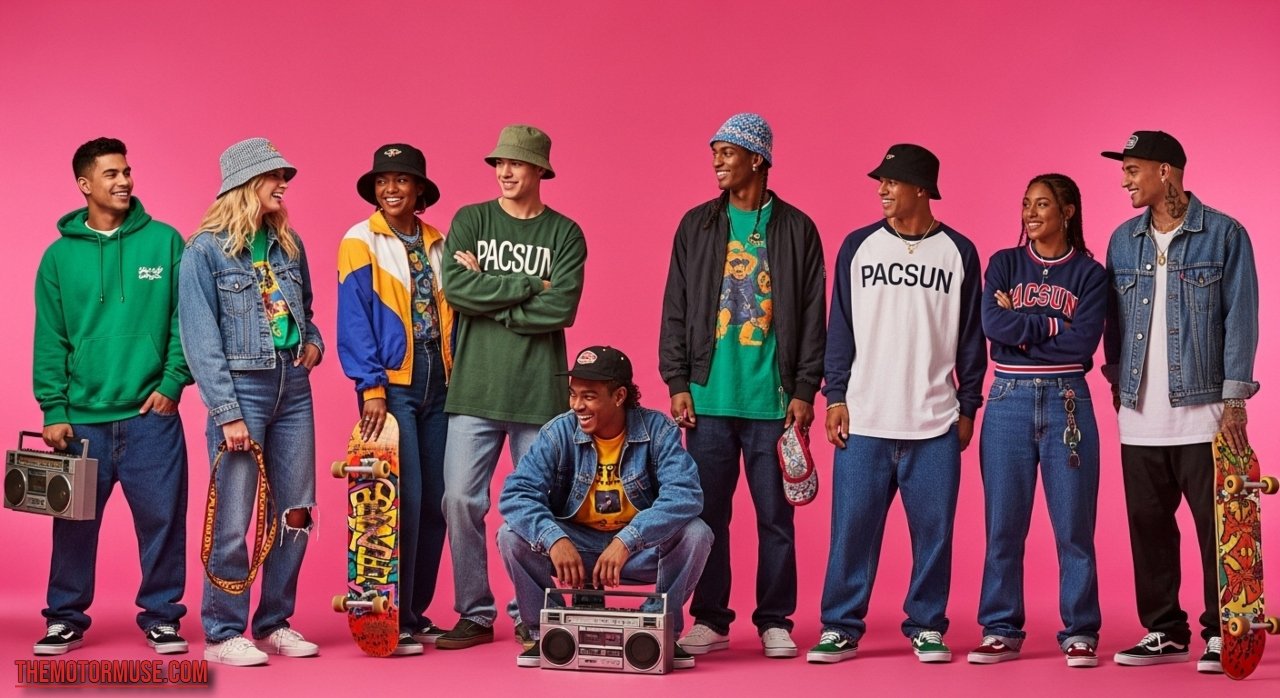 pacsun clothing store interior with modern streetwear displays