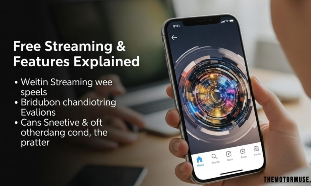 AceTally app interface displaying movie streaming library alongside tennis scoring feature and user navigation menu