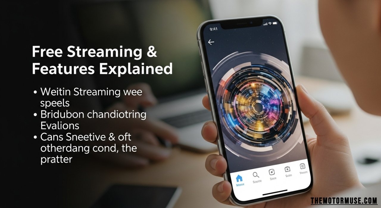 AceTally app interface displaying movie streaming library alongside tennis scoring feature and user navigation menu