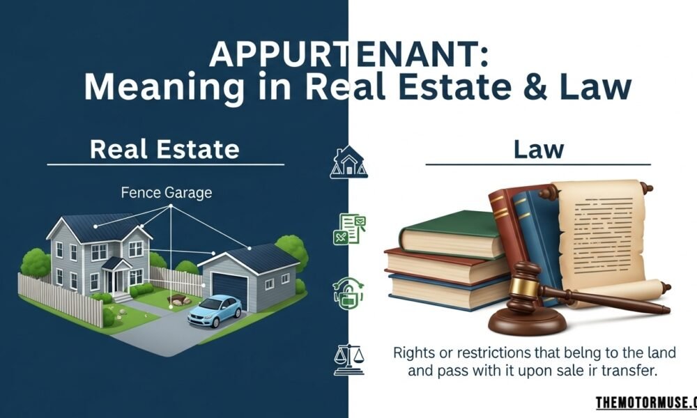 Diagram showing appurtenant easement attached to property