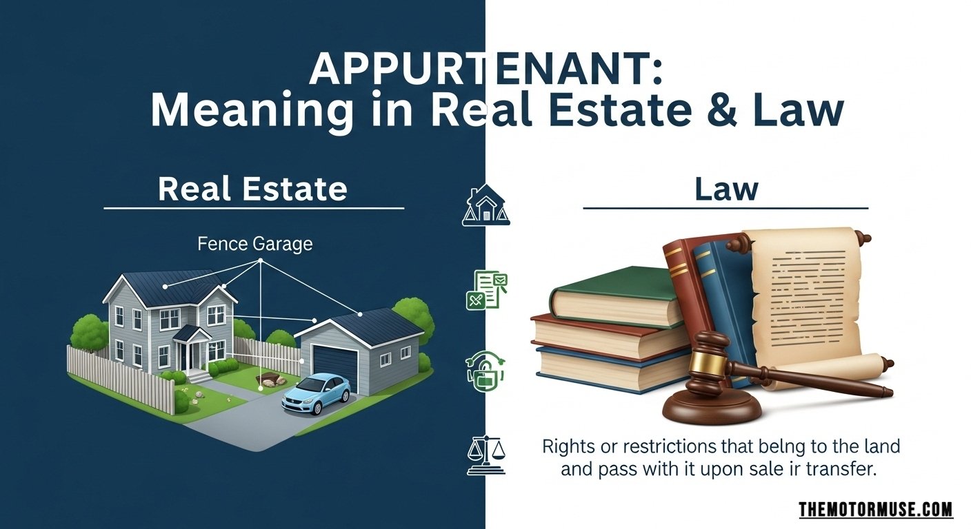 Diagram showing appurtenant easement attached to property