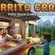 Burrito Craft food truck in Wānaka serving Mexican burritos alongside a browser-based Minecraft-style game interface
