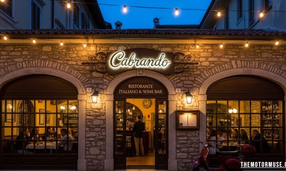 "Cabrando Italian restaurant and wine bar in Bassano del Grappa with European Walnut flooring"