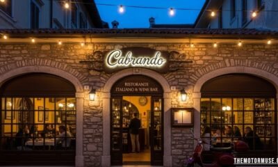 "Cabrando Italian restaurant and wine bar in Bassano del Grappa with European Walnut flooring"