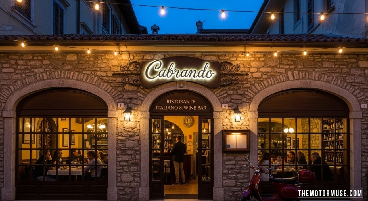 "Cabrando Italian restaurant and wine bar in Bassano del Grappa with European Walnut flooring"
