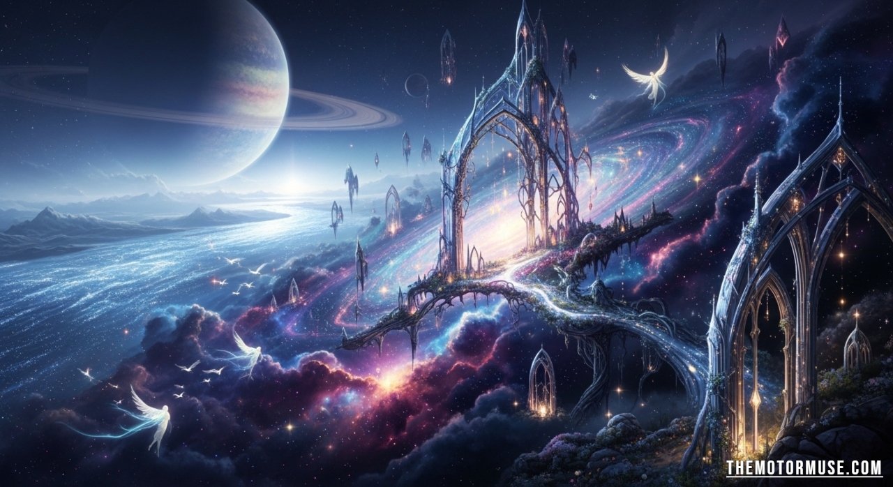 starry night sky representing celestialness and cosmic beauty