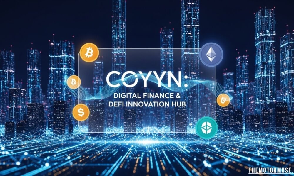 Coyyn digital finance platform illustration showcasing fintech, DeFi, and modern financial technology concepts