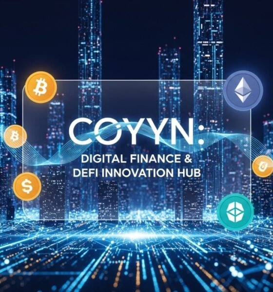 Coyyn digital finance platform illustration showcasing fintech, DeFi, and modern financial technology concepts