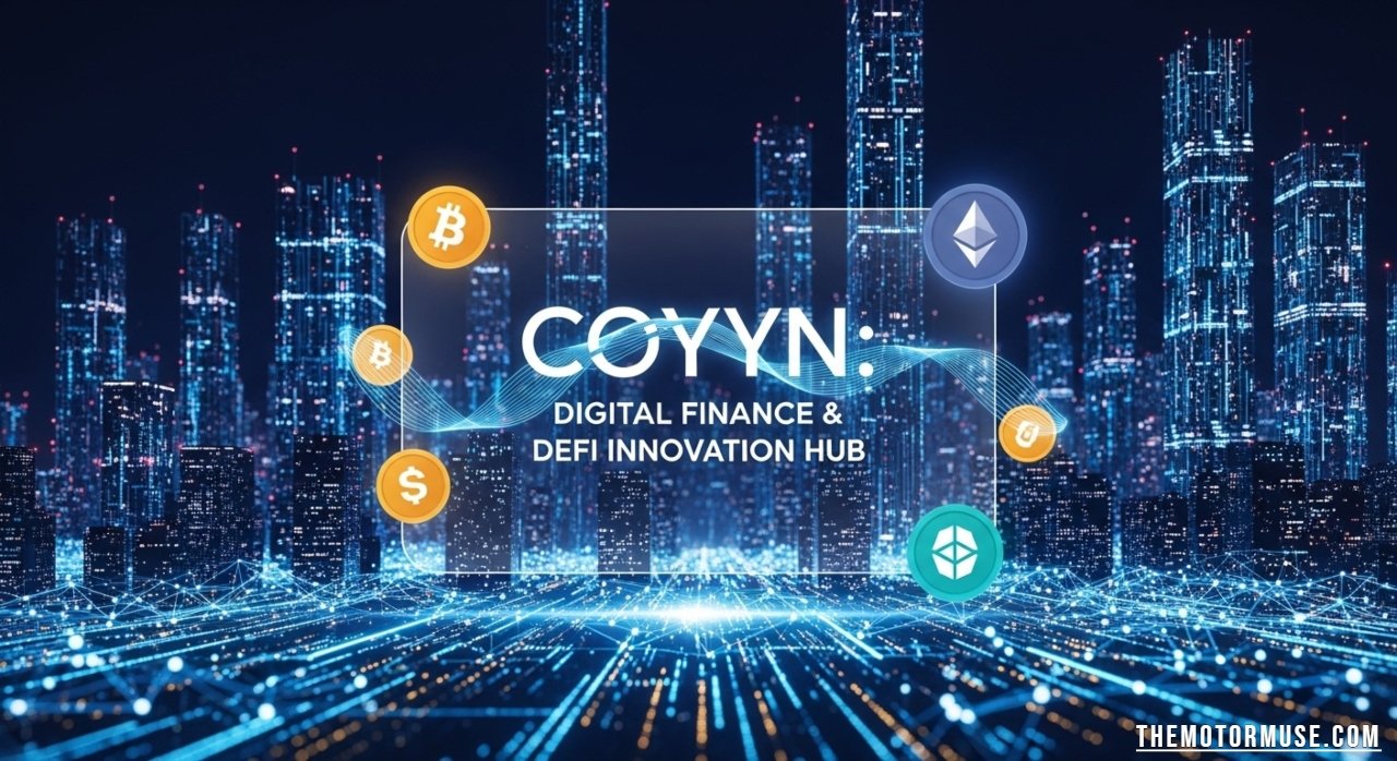 Coyyn digital finance platform illustration showcasing fintech, DeFi, and modern financial technology concepts