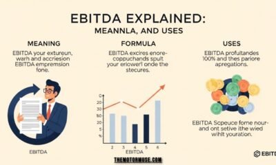 Financial statement highlighting EBIDA calculation formula and components