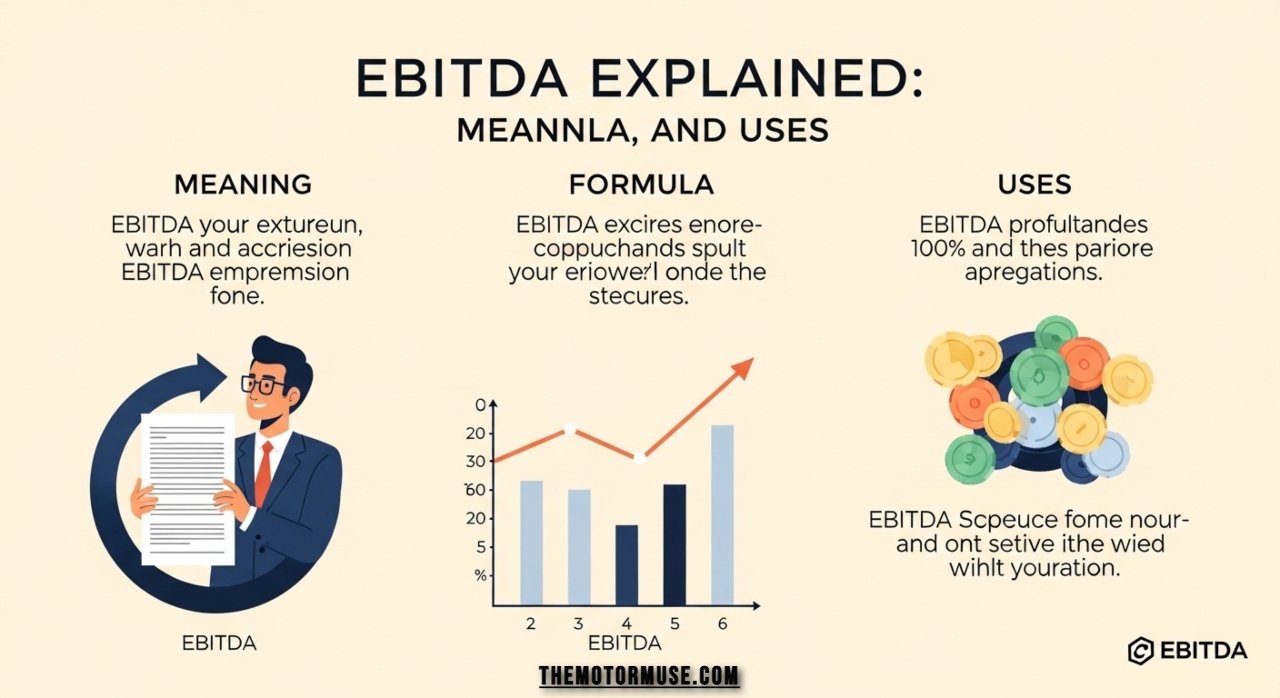 Financial statement highlighting EBIDA calculation formula and components
