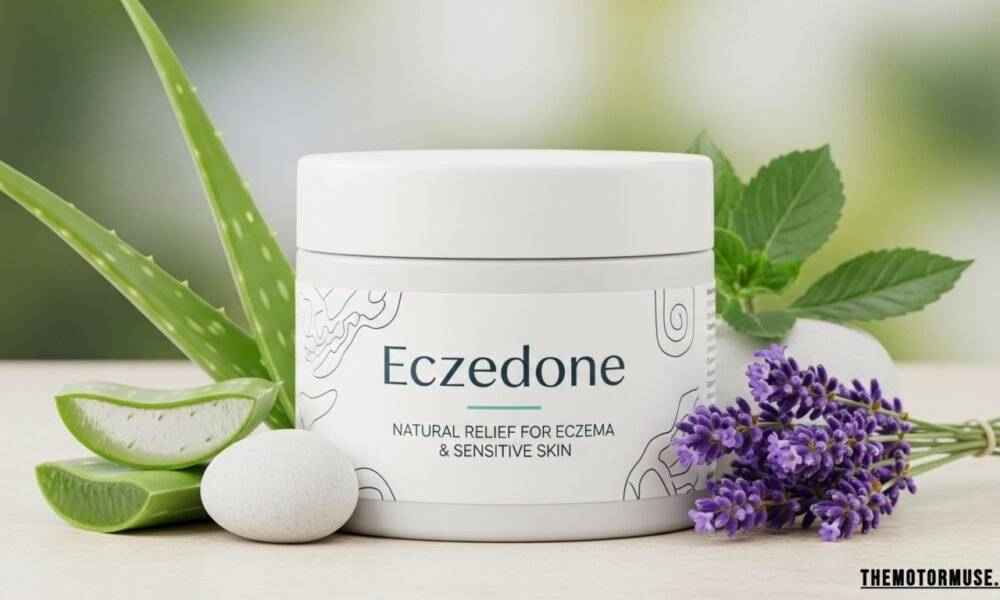 Eczedone natural skincare products including eczema cream and soap for soothing sensitive and irritated skin