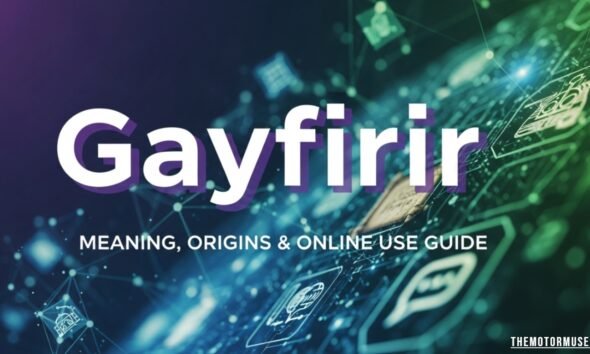 Gayfirir concept illustration showing online term usage and digital culture trends in a modern internet environment