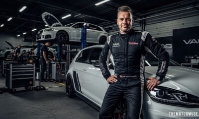 "Jeroen Dik tuning a Volkswagen and racing on the track, Dutch motorsport expert"
