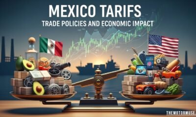 Map of Mexico highlighting trade routes and tariff impacts on imports, exports, and key industries