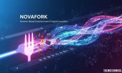 Novafork digital platform interface showcasing browser-based entertainment and innovative online features