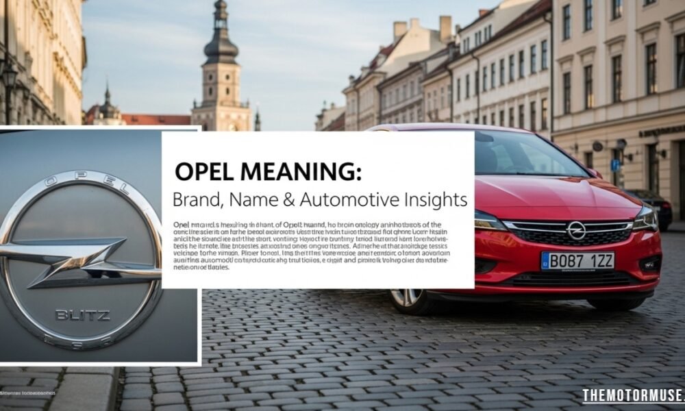 Opel logo and car lineup illustration representing the German automobile brand and its significance in automotive and culture