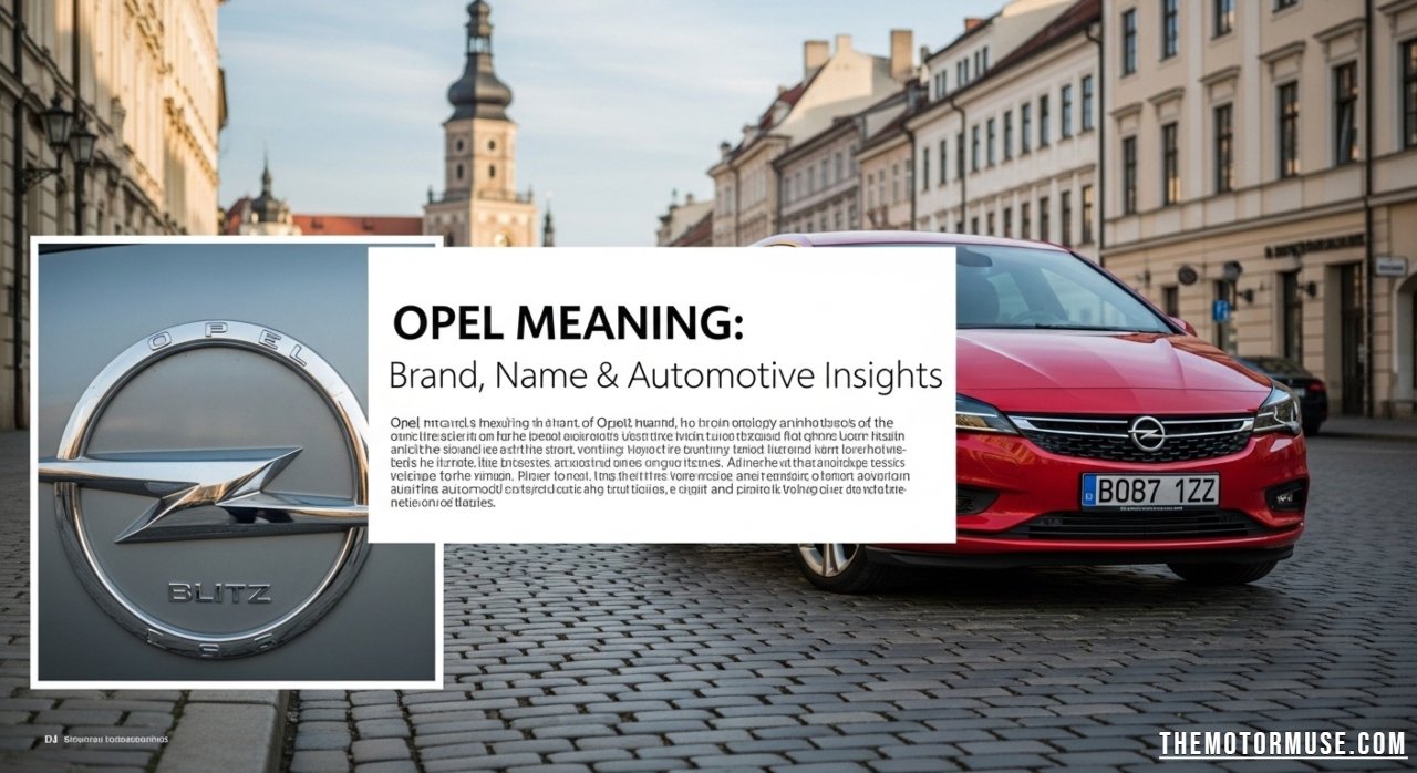 Opel logo and car lineup illustration representing the German automobile brand and its significance in automotive and culture