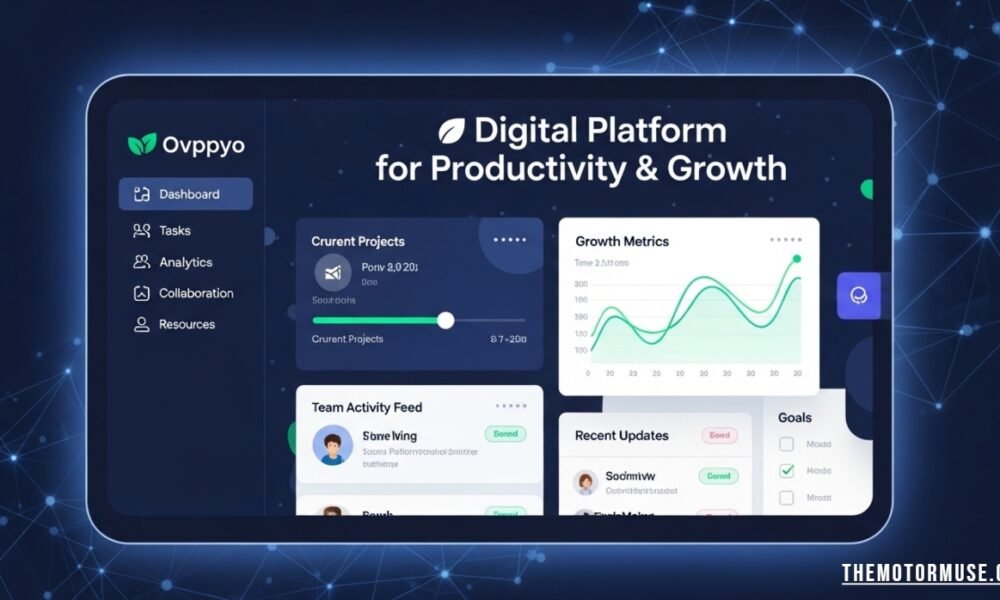 Ovppyo digital platform interface for productivity and personal growth