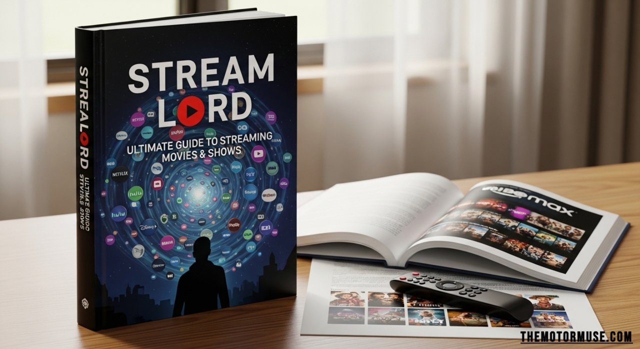 Stream Lord website homepage displayed on a laptop screen, showing movie and TV show streaming options.