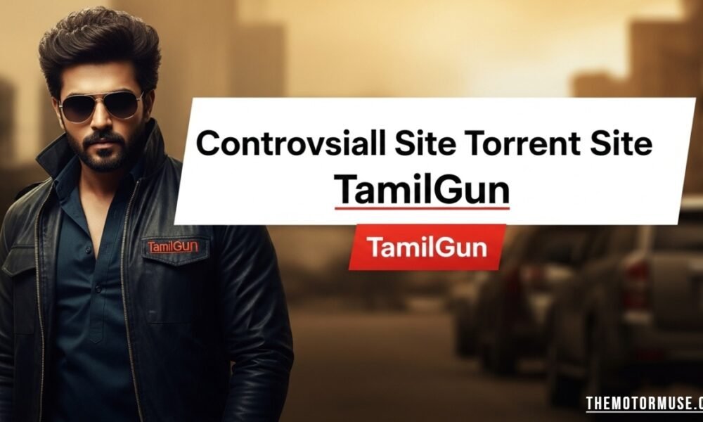 Screenshot-style illustration representing TamilGun streaming Tamil movies and South Indian entertainment content online.