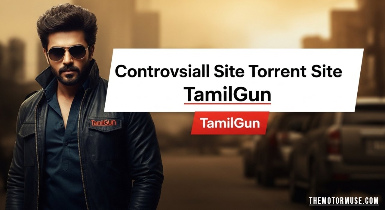 Screenshot-style illustration representing TamilGun streaming Tamil movies and South Indian entertainment content online.