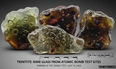 Trinitite green glass from atomic bomb test site