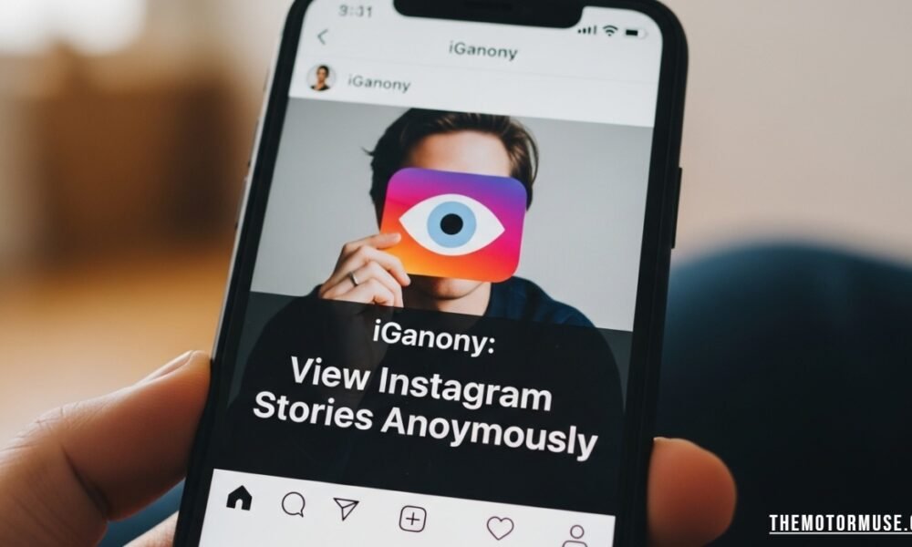 Interface of iGanony showing anonymous viewing of Instagram stories, posts, and reels.