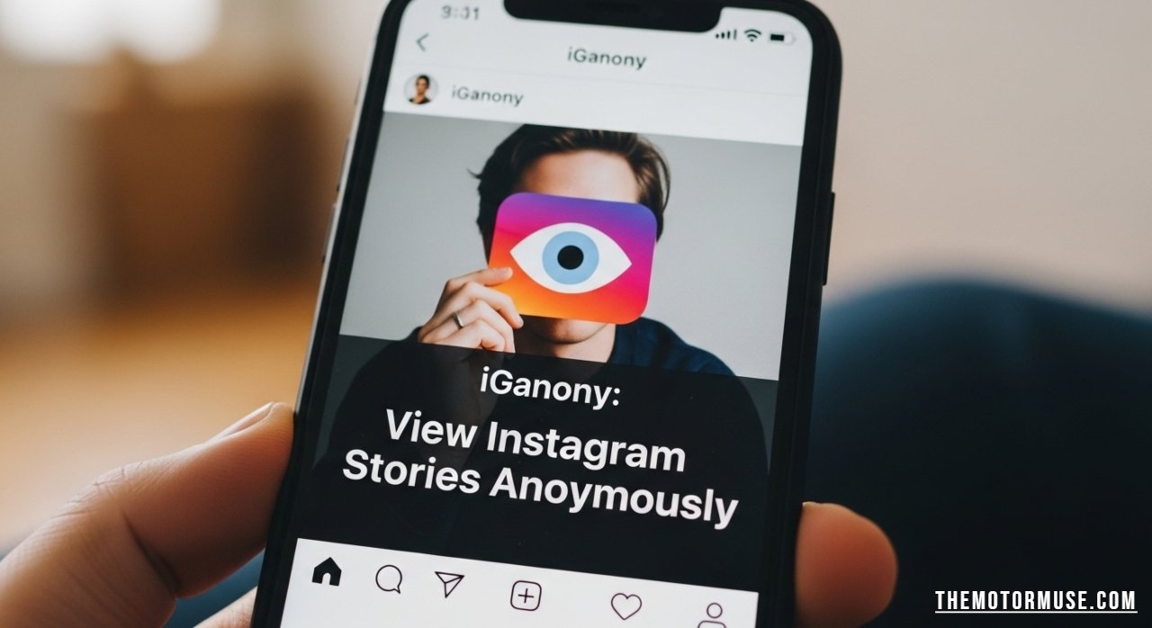 Interface of iGanony showing anonymous viewing of Instagram stories, posts, and reels.