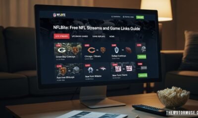 NFLBite website interface showing links to free live NFL game streams shared by the fan community.