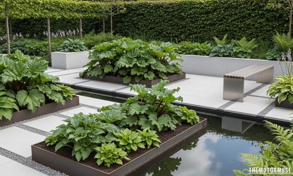 راوند الحدائق modern garden landscaping design with greenery