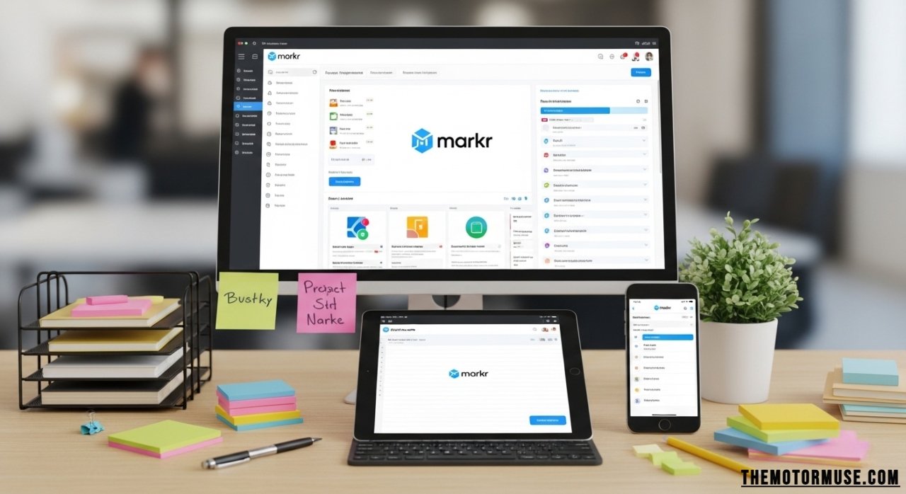 Markr tool interface showing organized tags, labeled categories, and structured workflow for improved productivity and data management