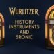 Vintage Wurlitzer theatre organ and electric piano showcasing iconic design and musical heritage of the brand